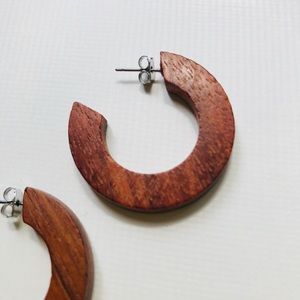 Jewelry - Wooden hoop earring Jewelry - Wooden hoop earring